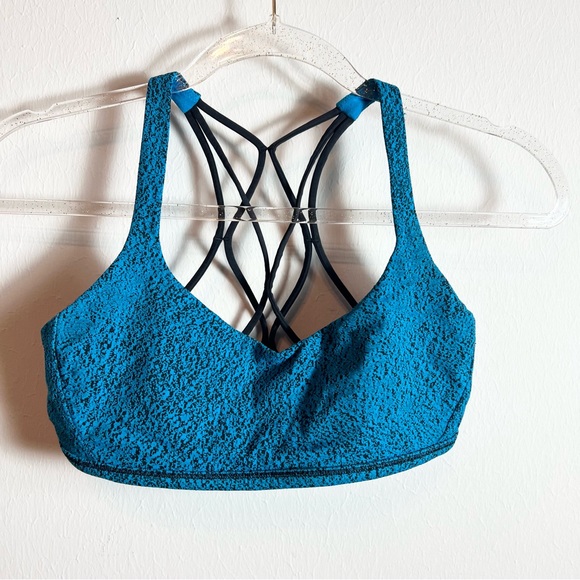 Lululemon Free To Be Zen Bra Power Luxtreme Spray Jacquard Shocking blue… - Picture 2 of 8